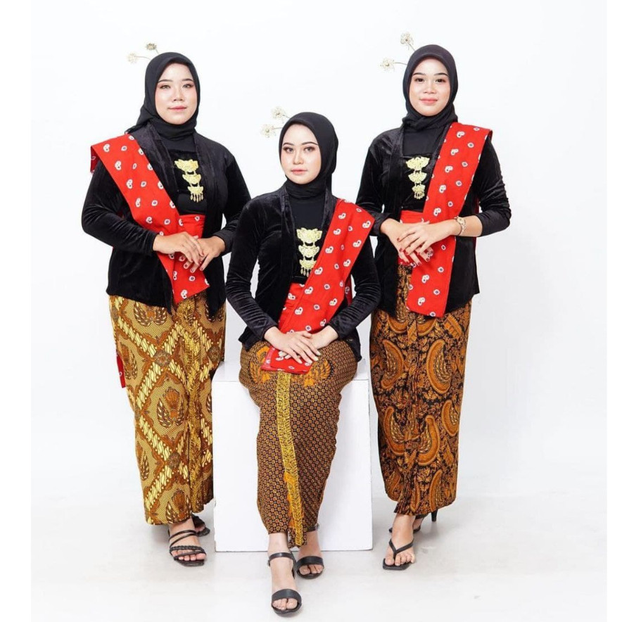 Atasan SAMAYA Kebaya Kutu Baru Kutubaru Modern bahan Bludru Beludru Premium Poloh Hitam Maroon Lenga