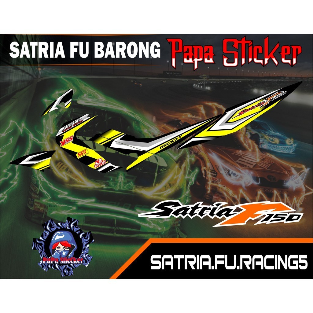 STRIPING SATRIA FU BARONG SUZUKI SATRIA FU BARONG  STIKER LIST VARIASI RACING 05
