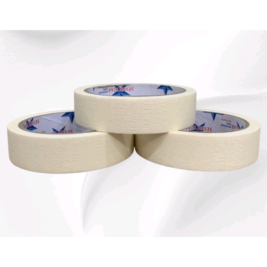 

MASKING TAPE ISOLASI KERTAS SEVEN STAR 12 MM & 24 MM X 20 YARD