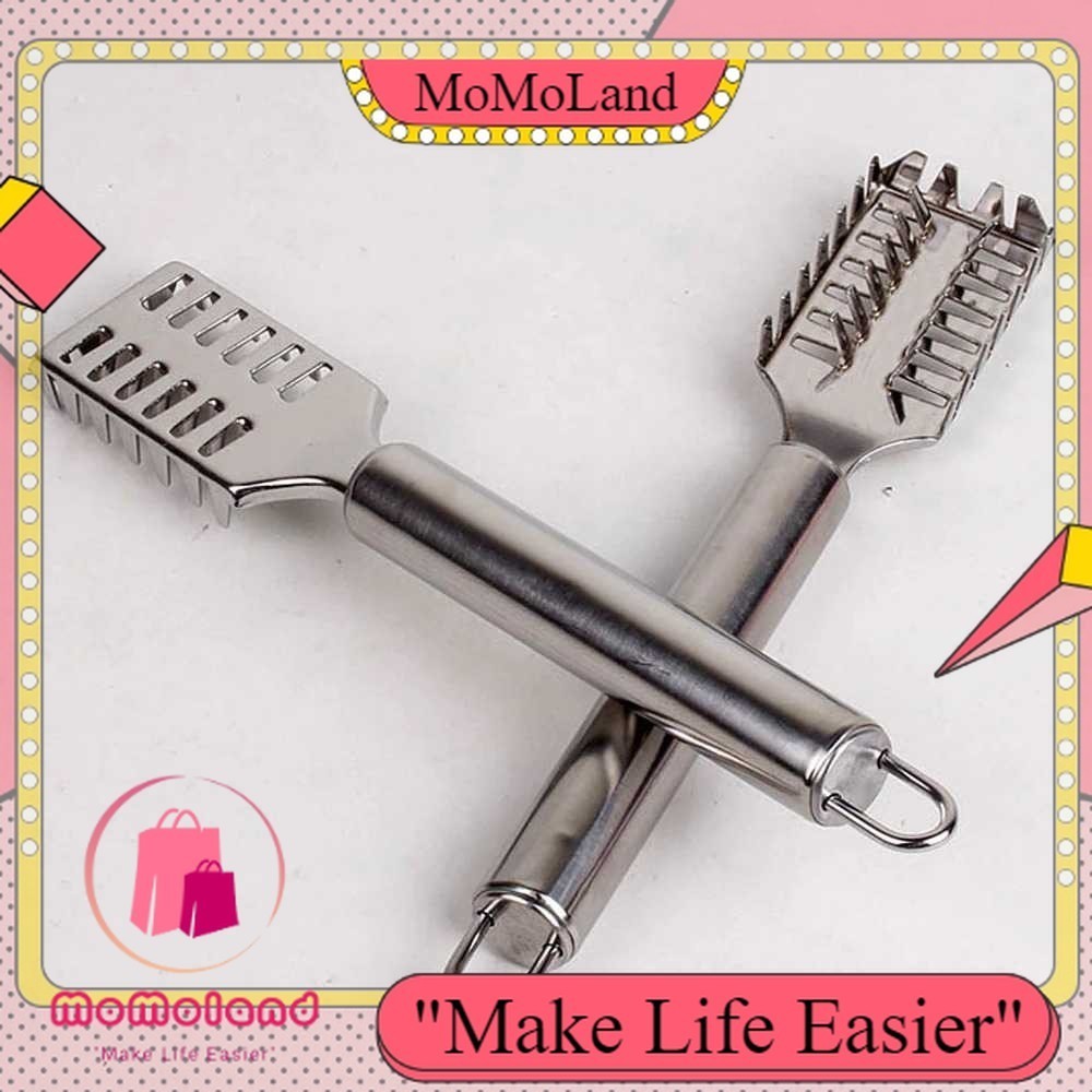 >>MoMoLand<< LISM Peeler Pisau Pengupas Sisik Ikan Fish Skin Scraper Stainless - FKW30
