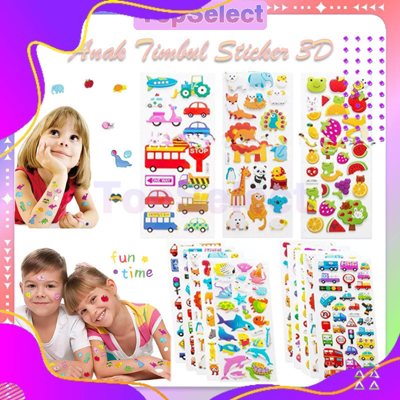 

Karakter Timbul Random Tempel Motif Kartun Lucu/Anak TimbulSticker 3D/Stiker Mainan Anak Perempuan/Stiker Karakter Anak/Stiker Tempel/