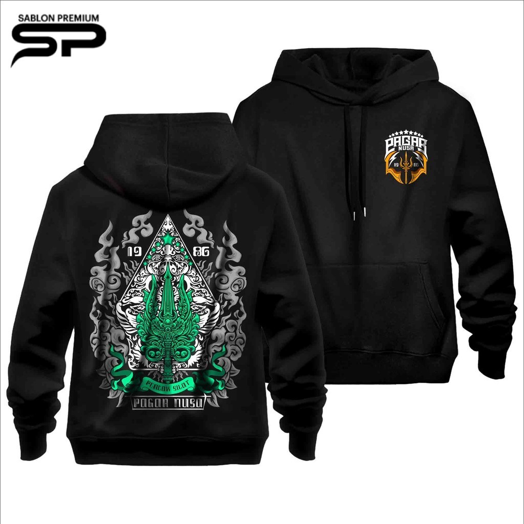 Jaket Hoodie PAGAR NUSA WAYANG TRISULA 1986 Terbaru - Exlusive Kaos Pagar Nusa Distro Keren