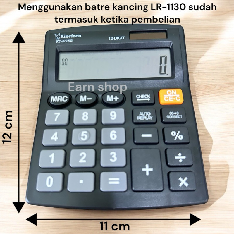 

KINCIZEN KALKULATOR KECIL KC-812NR 12 DIGIT KALKULATOR DAGANG KECIL 812