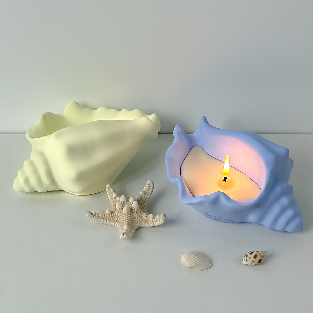 

Conch Flowerpot Silicone Mold DIY Sea Shell Scented Candle Jar Molds Storage Box Concrete Gypsum Resin Mould Home Decor Craft