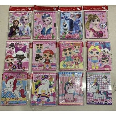 

NAT - 1 PC BUKU DIARY KUNCI KARAKTER CEWE