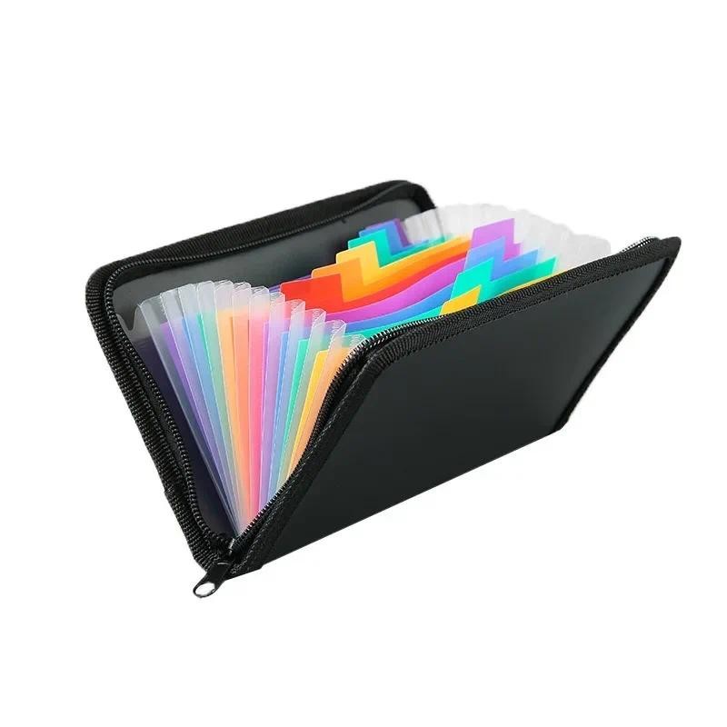 

Zipper A6 Expanding Folders File Holder Wallet Bag Documents File Pouch for Bill Document Folders Organizer Office Supplies