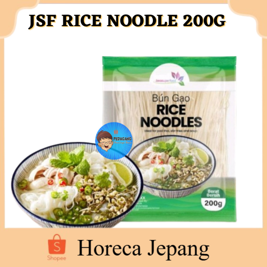 

JSF RICE NOODLE 200G/ Rice Noodle / Kwetiaw Mie Beras Vietnam / Pho Soup Bun gao/ mie