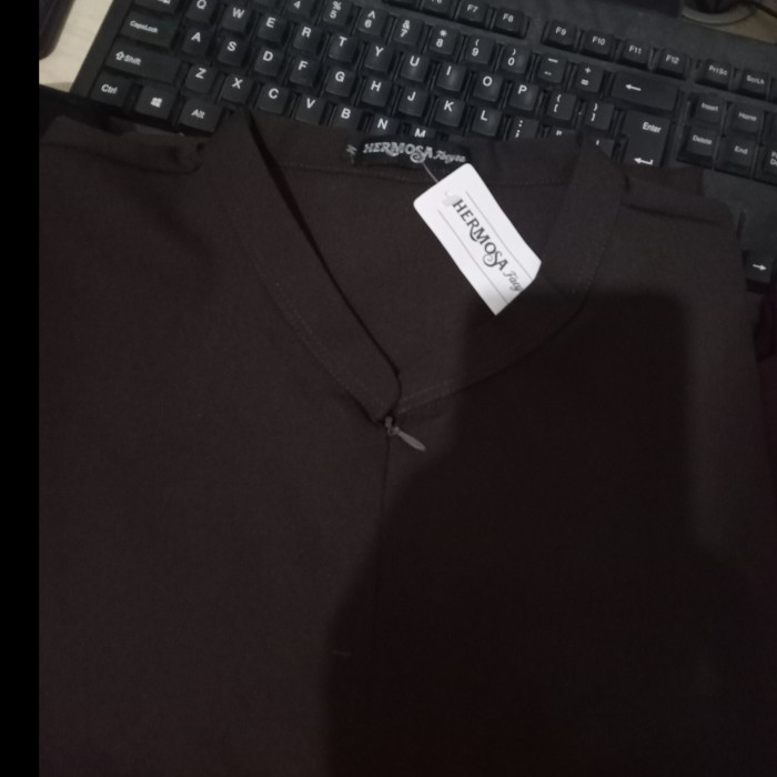 gamis polos coklat tua-gamis syari polos coklat tua -gamis herm - S