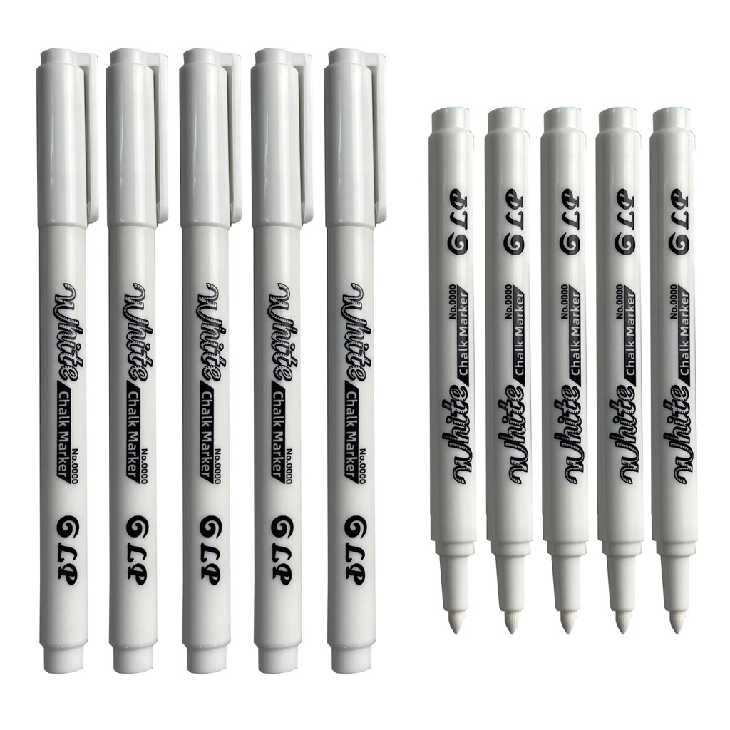 

10 Pcs White Paint acrylic Markers Set Fine Tip Oily Permanent for Rock, Fabric, Wood, Metal, Glass, Canvas, Tires Graffiti