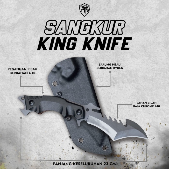

PATAS - Sangkur Patas Tactical KING KNIFE Original Custom - Custom Dipisau