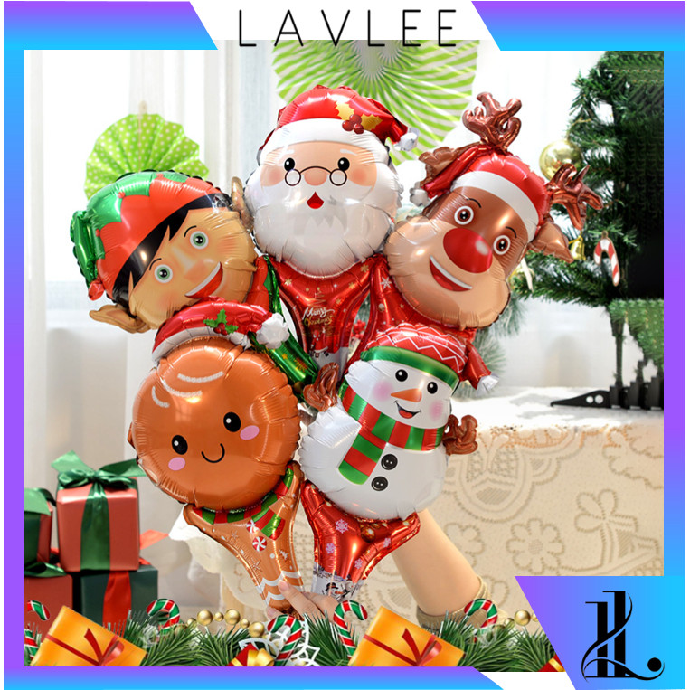 LAVLEE - 6030 Balon Natal / Balon Natal Foil / Balon Natal Dekorasi / Balon Christmas Hias / Balon K