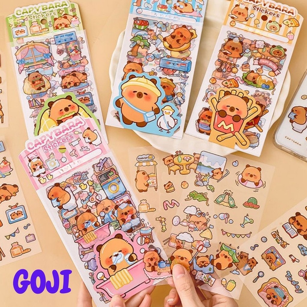 

GOJI Sticker Lucu Motif Capybara Isi 4 pcs Dikirim Random Karakter Kapibara Cute Character Kartun Aesthetic Estetik