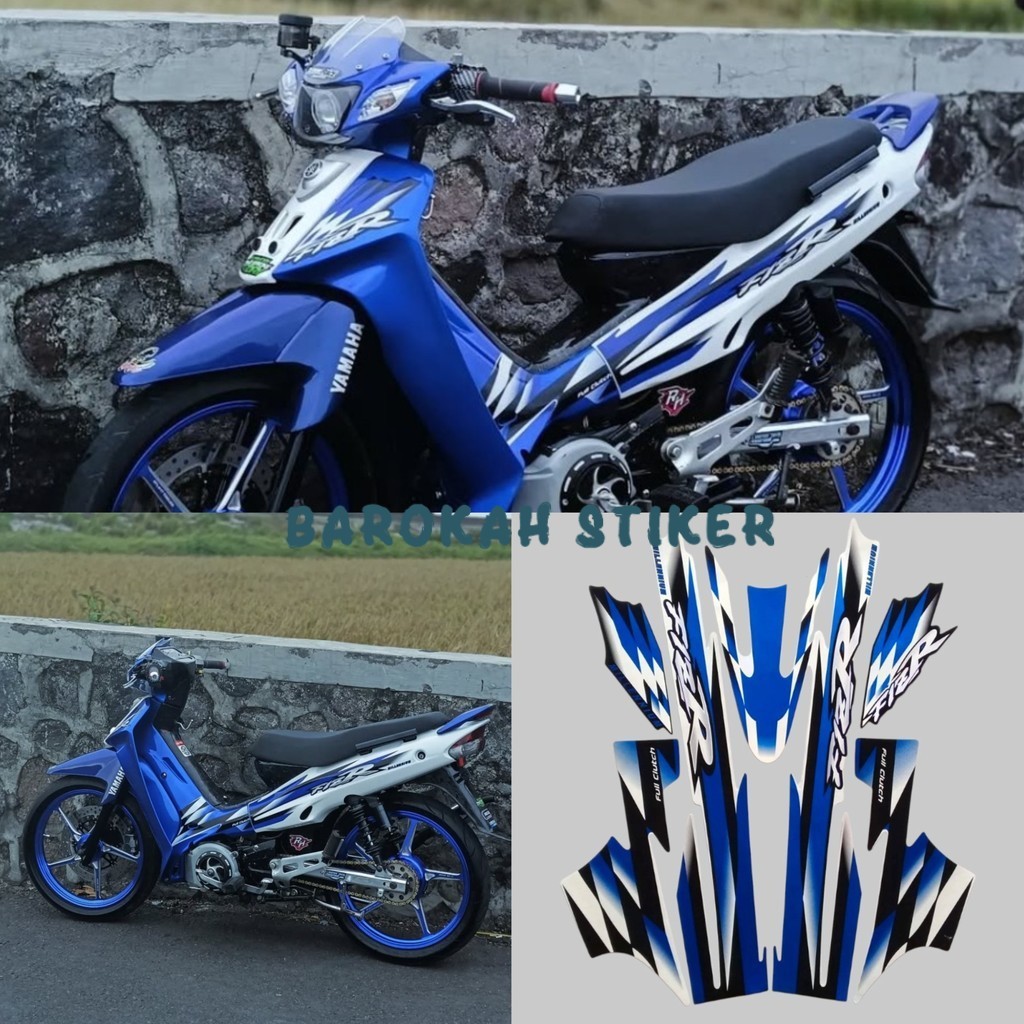 Striping stiker motor yamaha fizr fiz r milenium biru stiker kualitas terbaik termurah