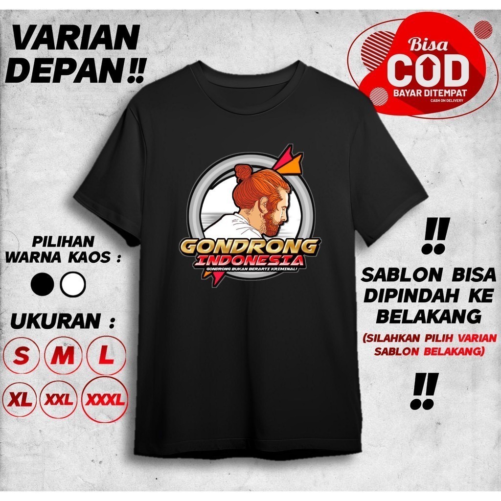 [T77] KAOS GONDRONG INDONESIA BAJU DISTRO COWOK CEWEK
