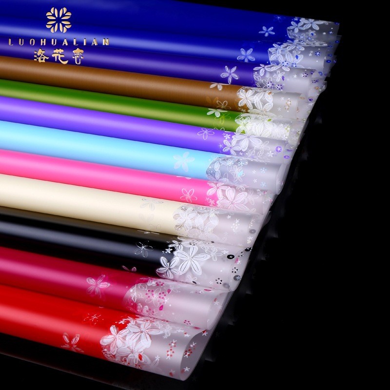 

New Cellophane Lace Flowers Colored (lembaran)