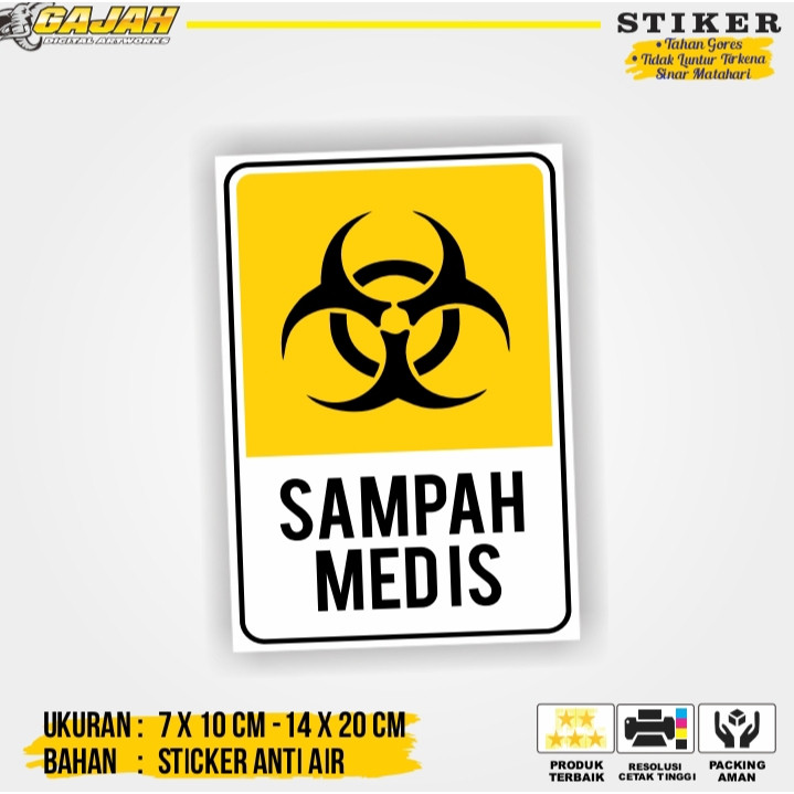 

Stiker Label Penanda Tempat Jenis Sampah Medis