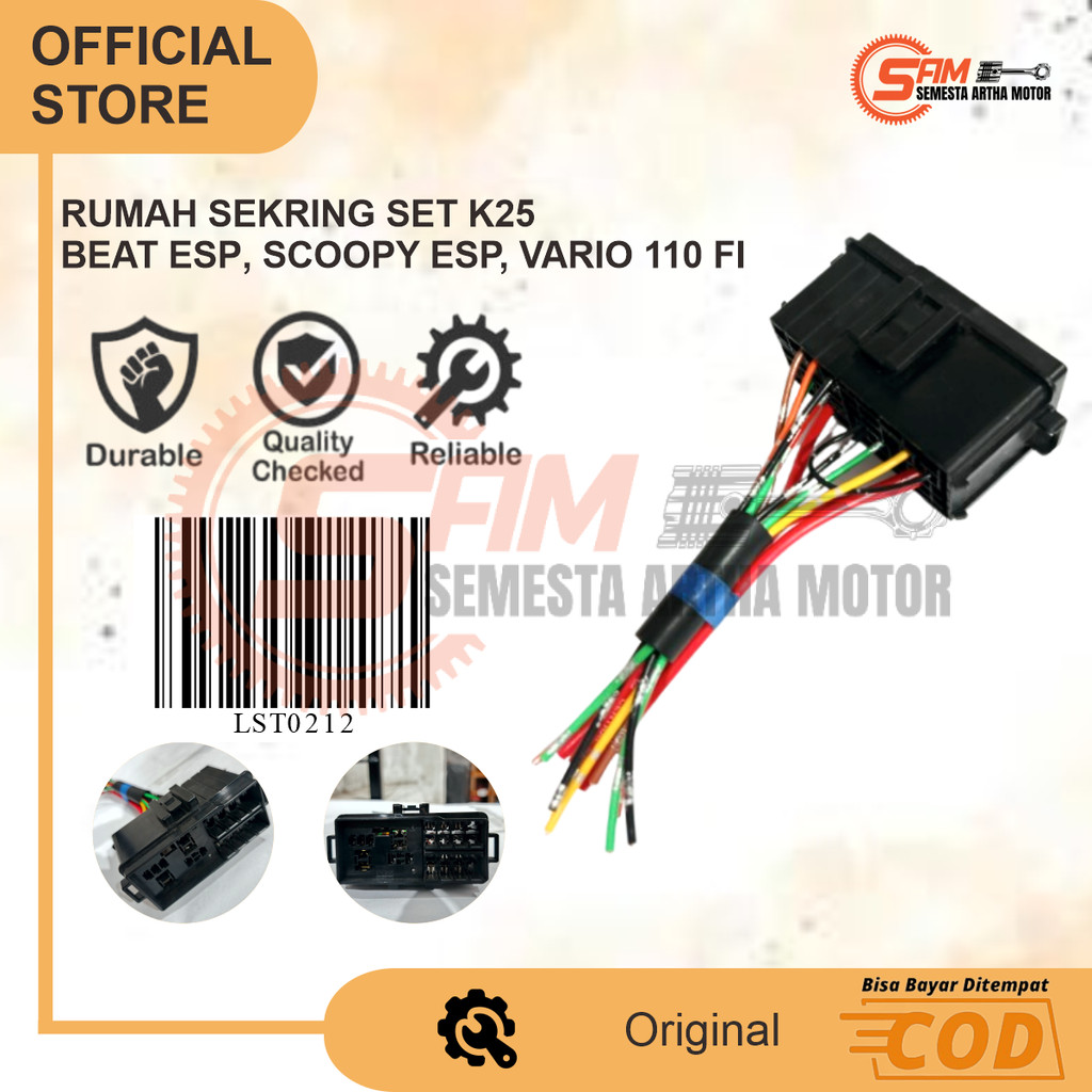 Box Rumah Sekring Set 10 Kabel Beat Street Pop Scoopy Spacy Vario 110 FI ESP K25