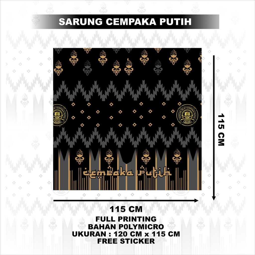 Sarung Motif Batik Cempaka Putih Full Printing Dengan Desain Terbaru BY ASYAWIL_STORE21