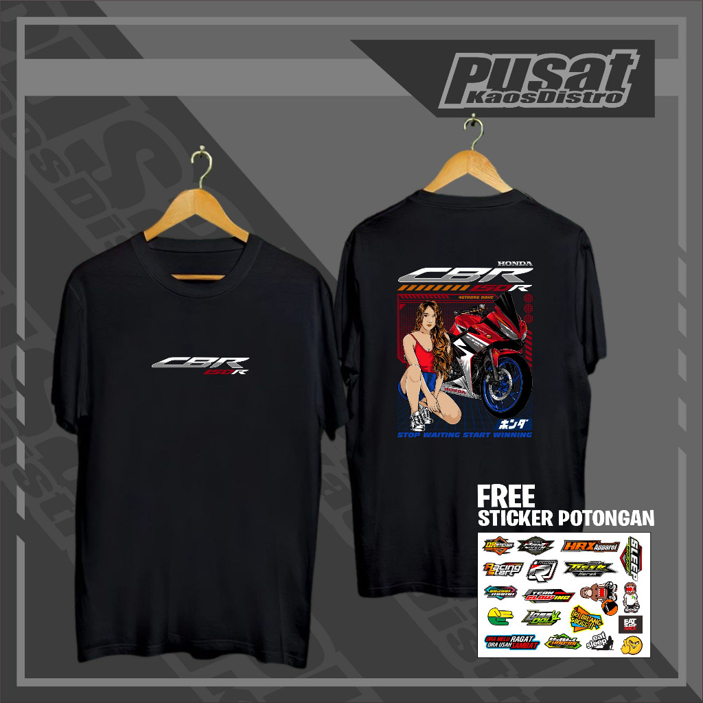 Atasan Pria Wanita Terbaru Kaos Kopdar CBR150R // Kaos Sunmori Honda CBR150R Desain Nona Manis // Ka