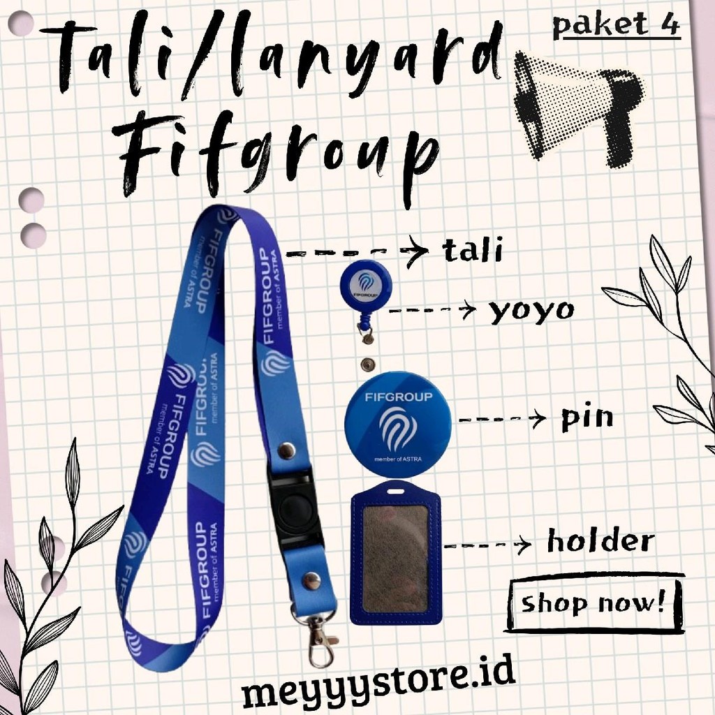 

READYYY Tali Gantungan ID CARD / Lanyard FIFGROUP [STOCK MELIMPAH] Termurahhh Harga Grosir!