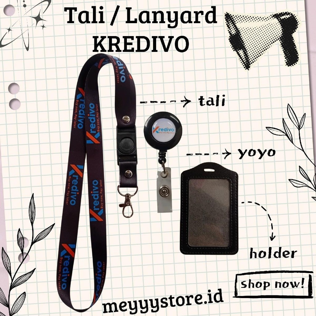 

READYYY Tali Gantungan ID CARD / Lanyard KREDIVO [STOCK MELIMPAH] Termurahhh Harga Grosir!
