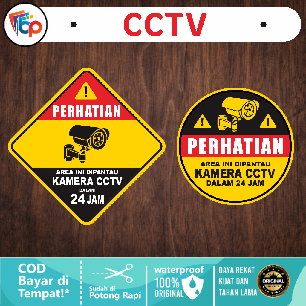 

Stiker Vinyl Cctv Kotak & Bundar Glossy + Cut