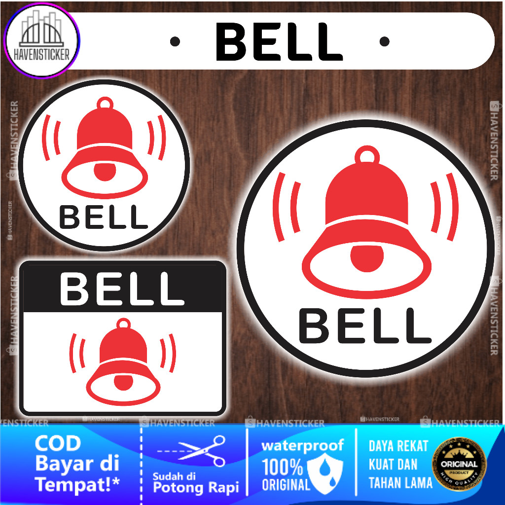 

Stiker Bell Sticker Tekan BELL Pintu
