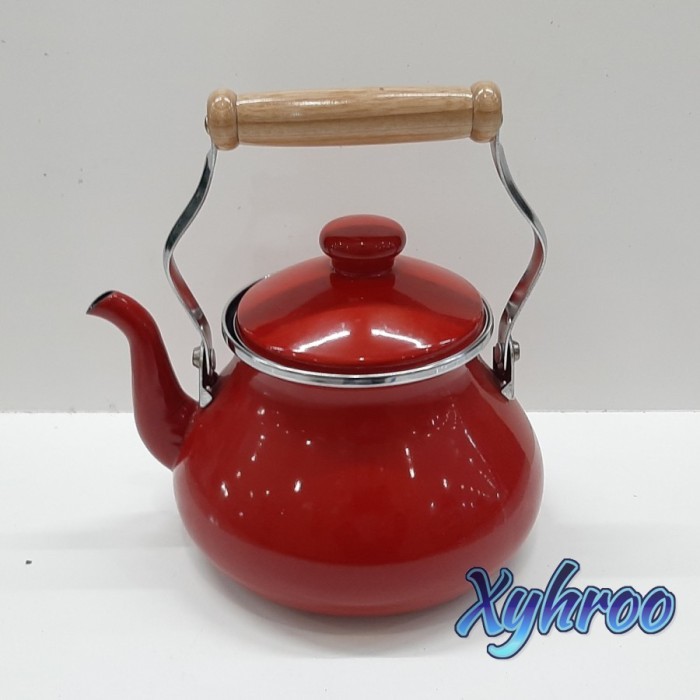 Teko Enamel Cerek Ceret Enamel 25F Merah