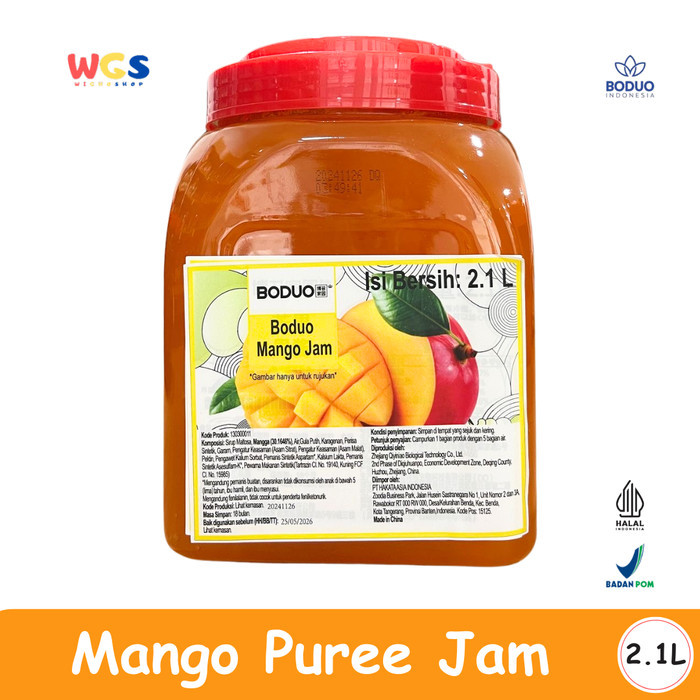

BODUO Mango Flavored Puree Jam 2.1L – Puree Selai Mangga Berkualitas Premium