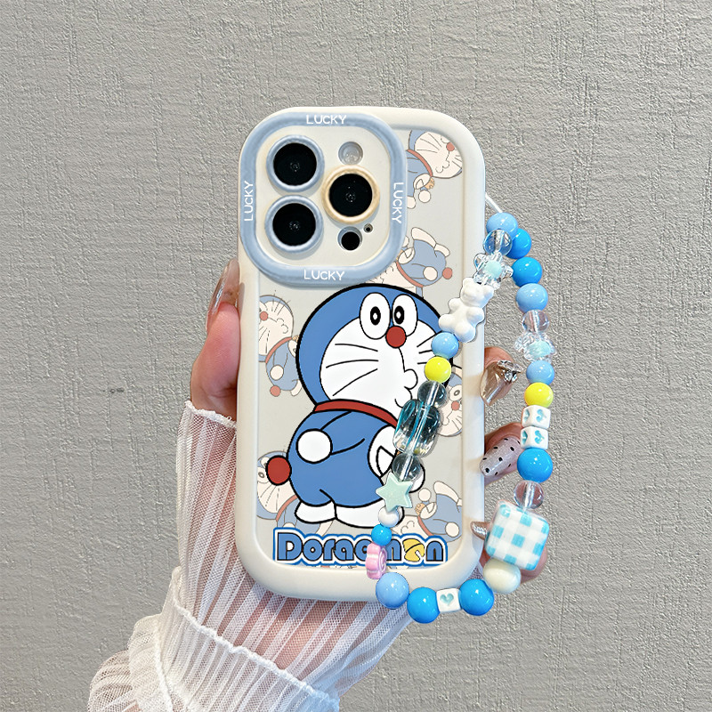 Case+Gelang Casing hp Lucu Doraemon Untuk iPhone Max XS 14 XR Plus XS 6s 6 8 11 15 13 SE3 12 X PlusP