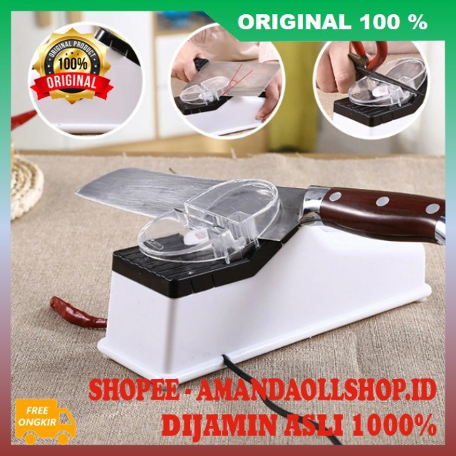 Elektrik Knife Sharpener Pengasah Pisau Elektrik Asahan Gunting Listrik USB Otomatis 100% ASLI