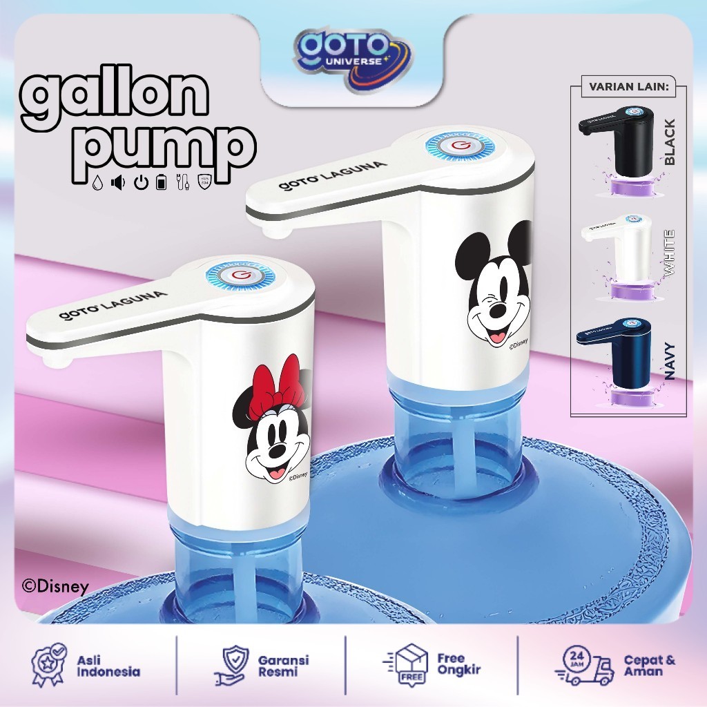 Goto Laguna Gallon Elektrik Dispenser Air Pompa Galon Pump Charge USB