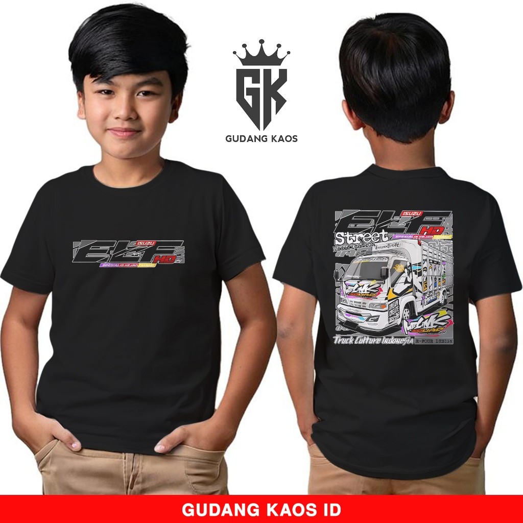 Gudang Kaos Truck Isuzu Elf NKR 3 - Kaos Anak Usia 1 Tahun Sampai 14 Tahun - Kaos Truckmania Indones