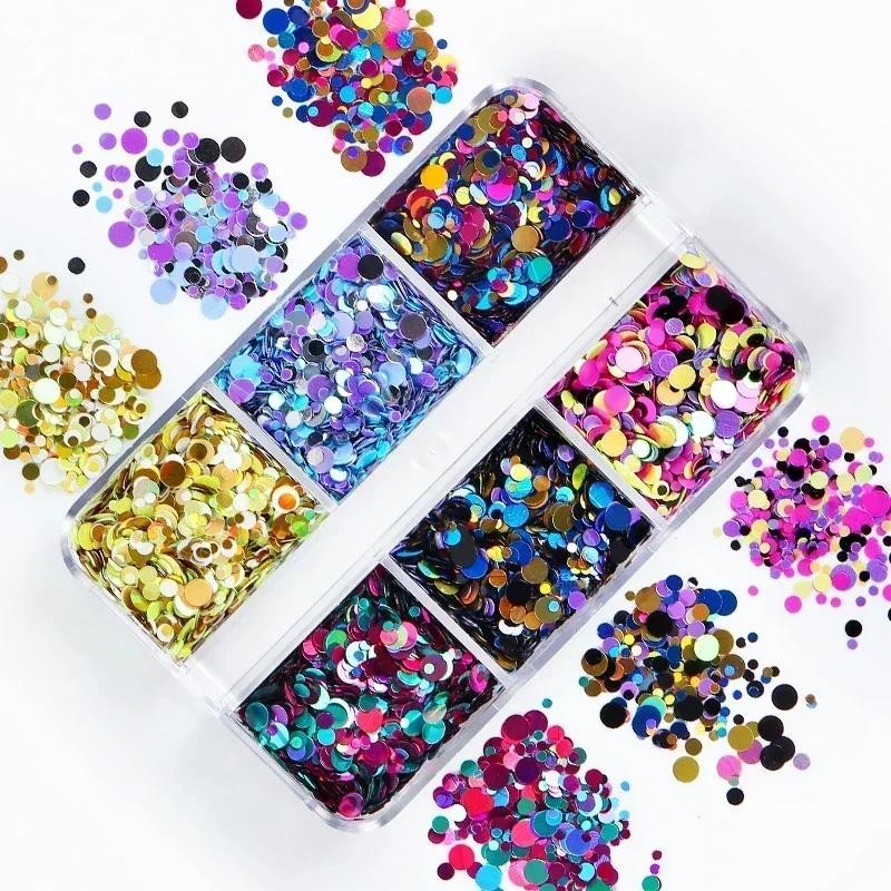

Holographic Round Resin Sequins Bubble Glitter Resin Filling Pigment Filler For Epoxy Resin Molds DIY Jewelry Making Accessories