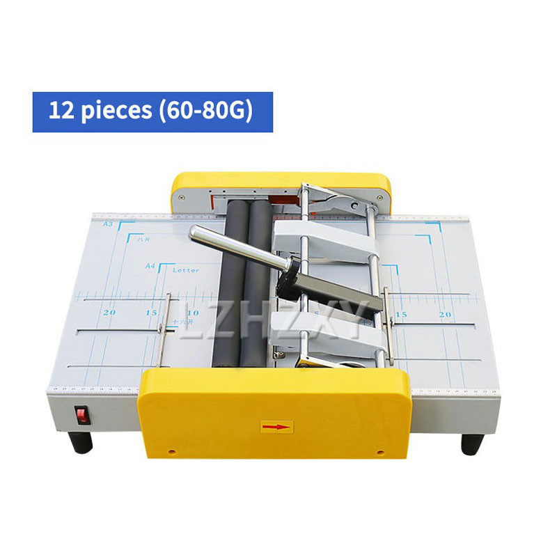 

A3/A4 Electric Stapler Folding Machine 220V/110V Electric Creasing Machine Card Folding Machines Color Pages Dashed Machine