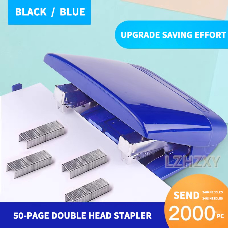 

50 Sheets Effortless Stapler Paper Book Binding Stapling Machine School Office Supplies Stationery Accessories Staples