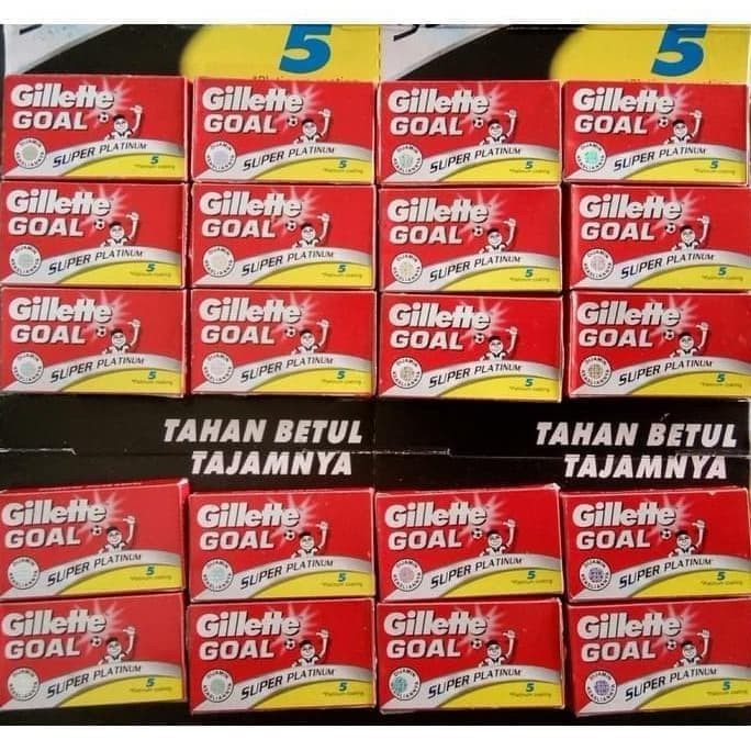 Silet Gillete Goal Merah Super  Platinum / Silet Cukur Kumis Pisau Cukur Kumis Alat Cukur