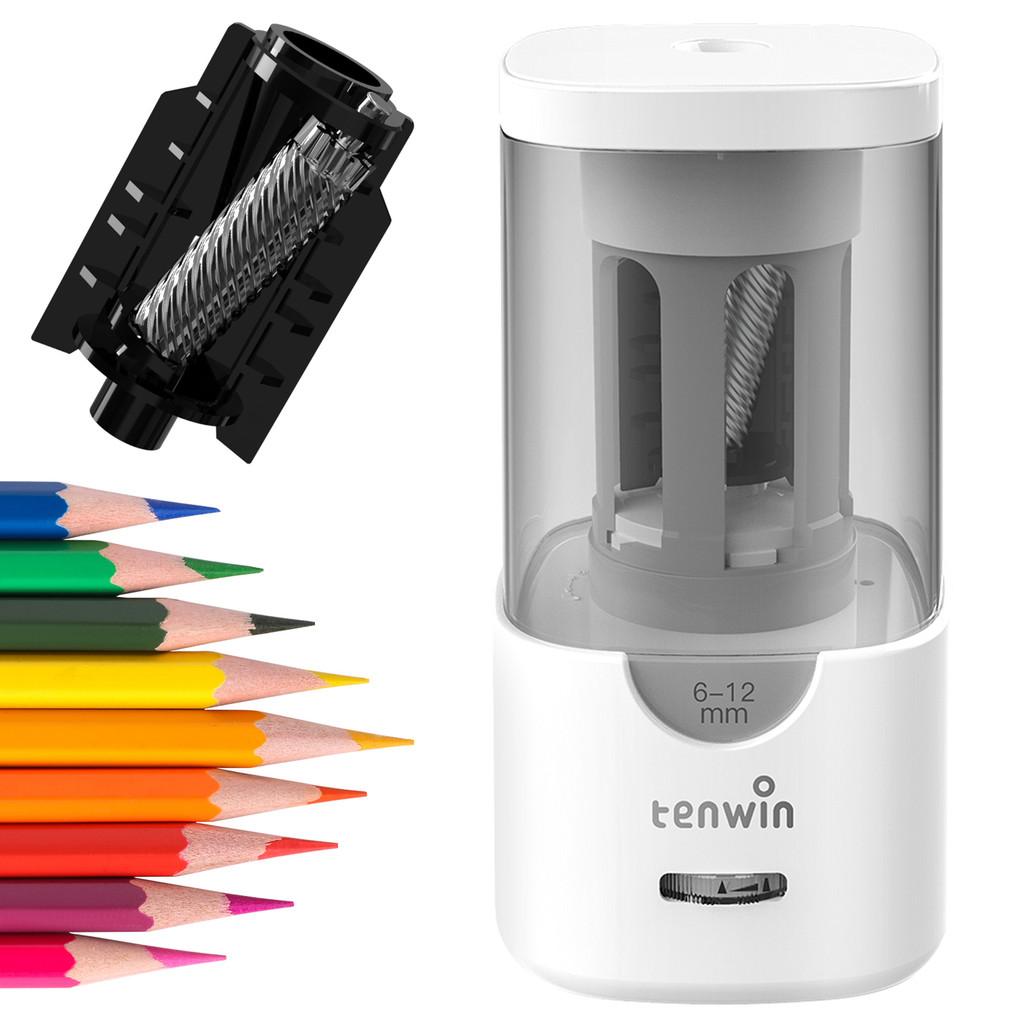 

Automatic Electric Pencil Sharpener with 3 Nib Auto Stop and Fast Sharpen Adjustable Sharpness for 6-12mm Pencil for Students