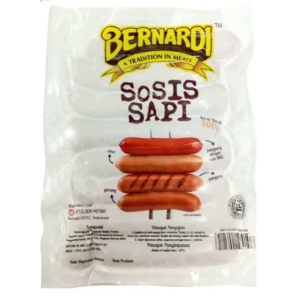 

Bernardi Sosis Sapi 500 Gram