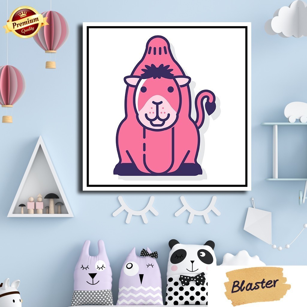 Hiasan Dinding Poster Kayu WallDecor Dekorasi Rumah Minimalis Tema Binatang Unta