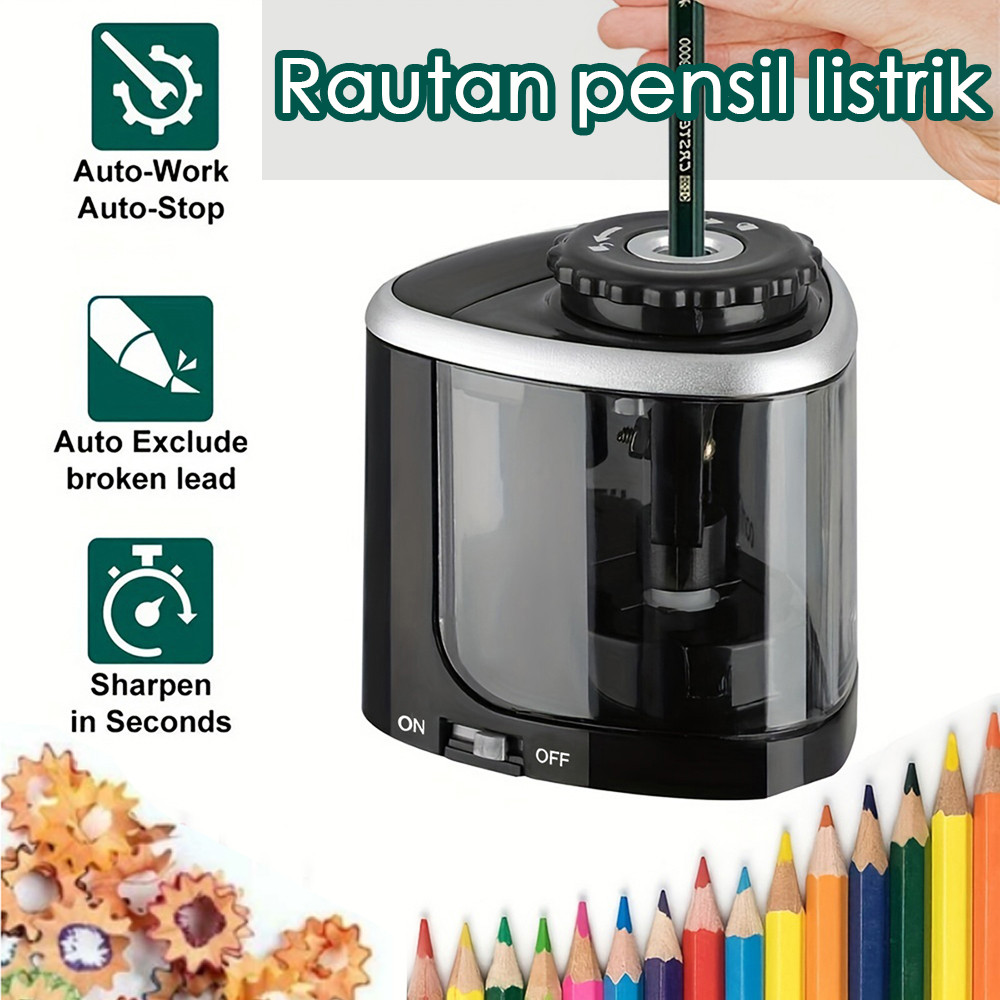 

【Dotding】Rautan Pensil Elektrik Pencil Sharpener Dilengkapi 2 Mata Pisau Model Baterai Rautan Pensil Portabel Alat Tulis Siswa Kreatif Yang Hemat Tenaga Kerja H393