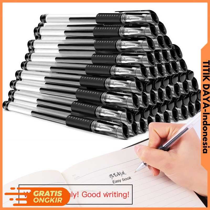 

KISSBUTY Pulpen Gel 0.5mm Isi Ulang dengan Tinta Refill 20 PCS - KB13CM [TITIKDAYA]