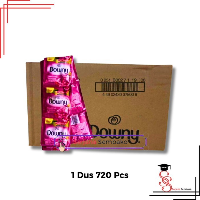 Downy 500 Pink Pewangi Pakaian 10 ML - 1 Dus 720 Sachet