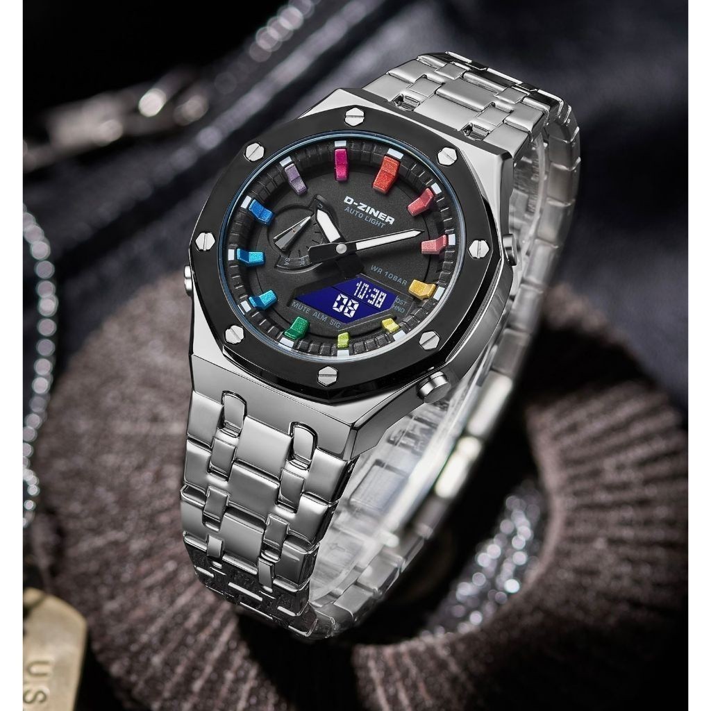 Original 100% Jam Tangan Pria Dziner 8335 Rantai New Stock