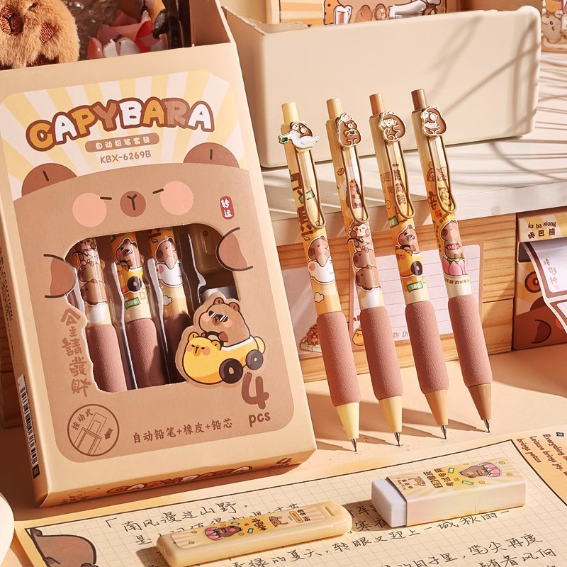 

0.5 Sharp Kawaii Mechanical Pencil Cute Back To School Pencils Pens With Rubber For Teenage Children Kids Stationery Supplies