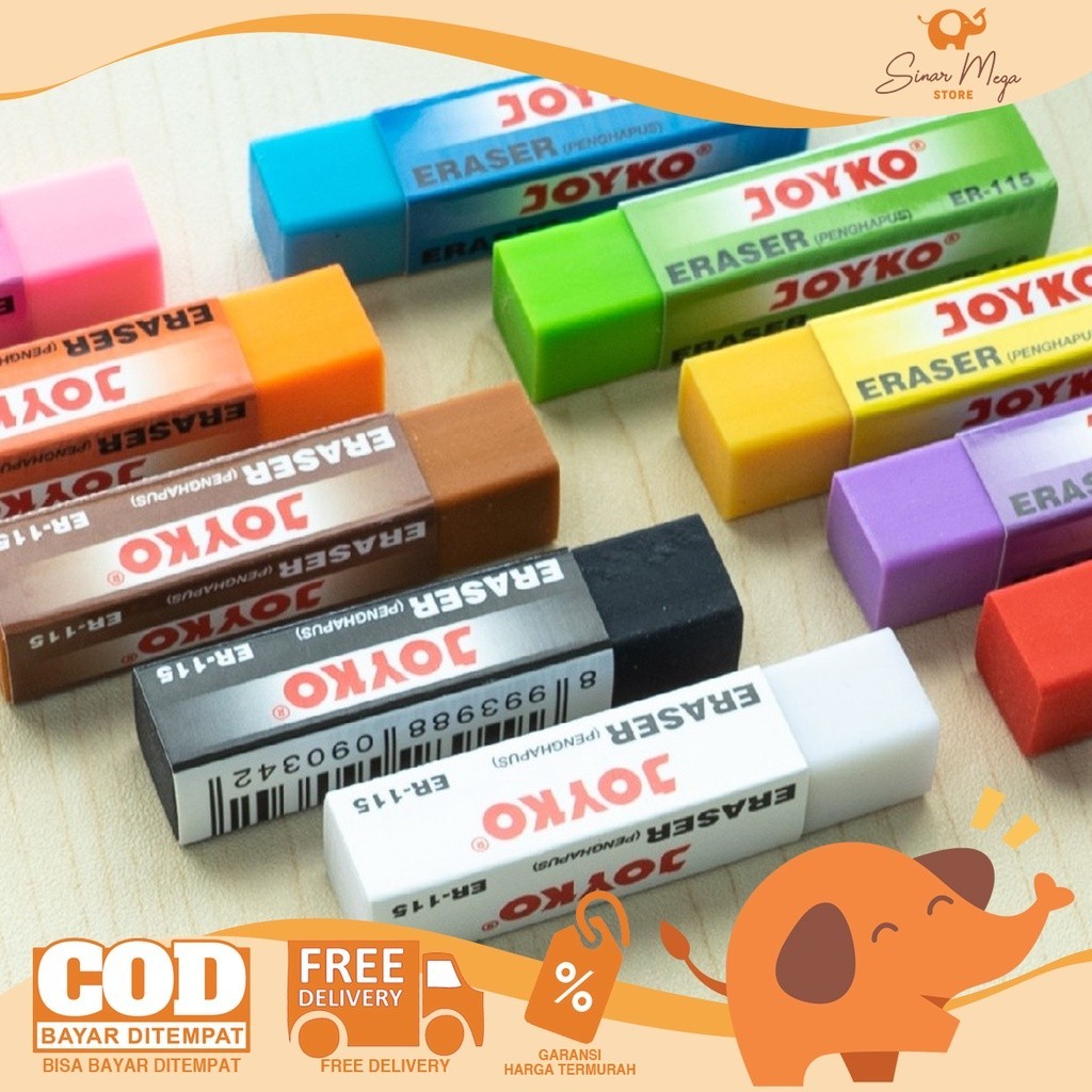 

Joyko Penghapus Eraser ER-115 Full Colour Lucu Unik Murah