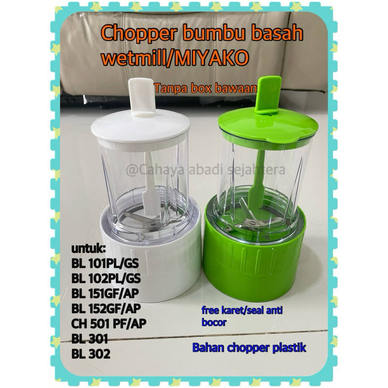 WETMILL ORI CHOPPER GELAS BUMBU BLENDER MIYAKO ORIGINAL/MOUNTING MASPION/MOUNTING MIYAKO