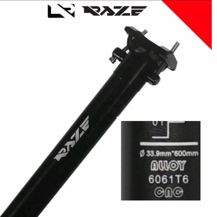 Seatpost Sepeda Lipat Seli 33.9 x 600mm Raze Alloy