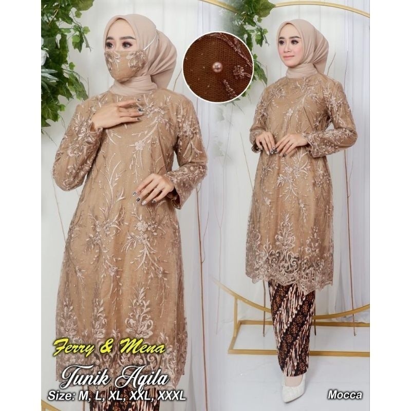 Kebaya Modern Tunik Tile Jumbo Ld 120 Modern Baju Kondangan Wanita Kekinian