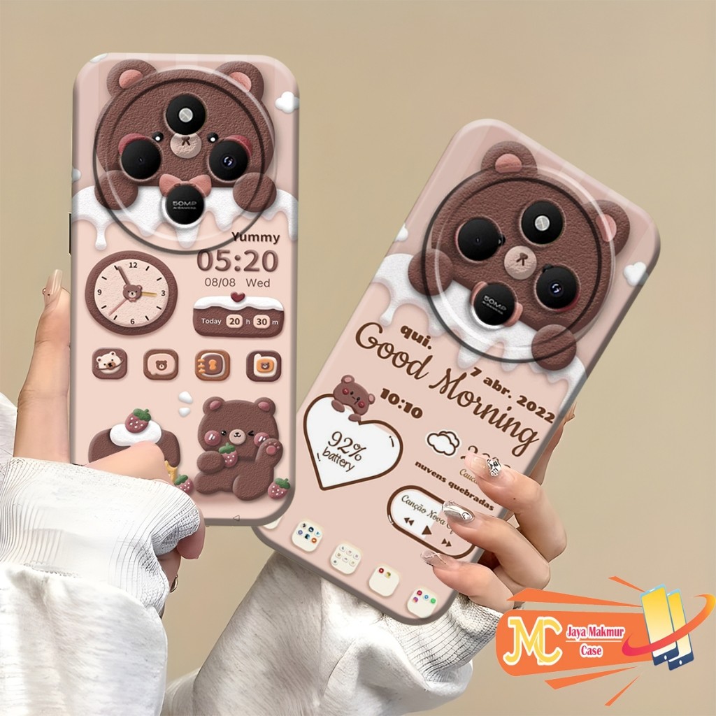 SOFTCASE poco c75 / redmi 14c / redmi 13c / redmi c65 motif Bear Lucu- Case Cewek - Case poco - Case